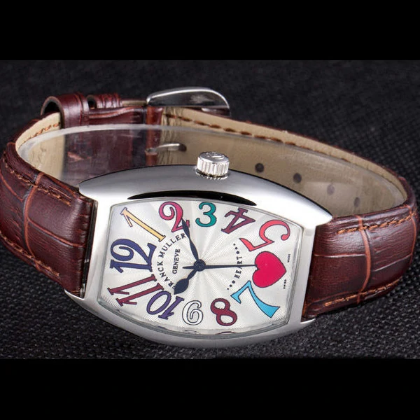Frank Muller Heart Brown Leather Band new59678