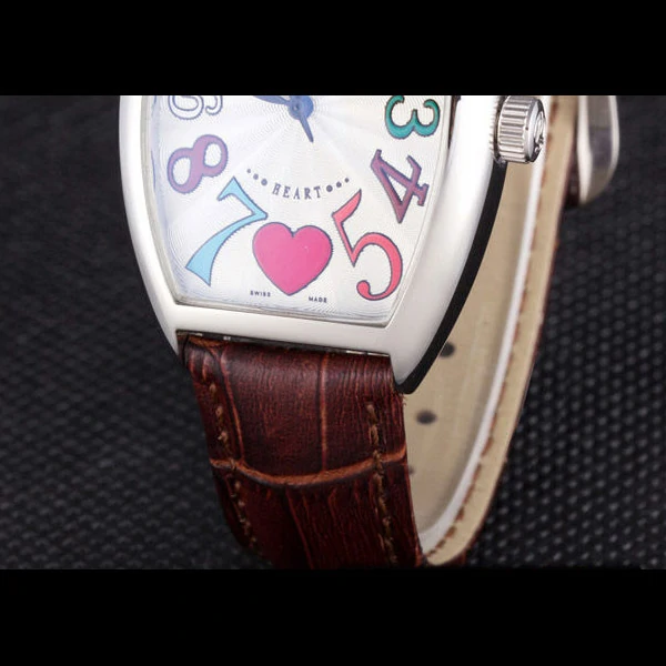 Frank Muller Heart Brown Leather Band new59678