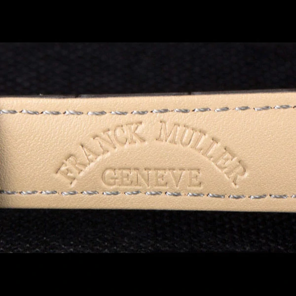 Frank Muller Heart Diamond Gold Bezel Grey Leather Band new59682