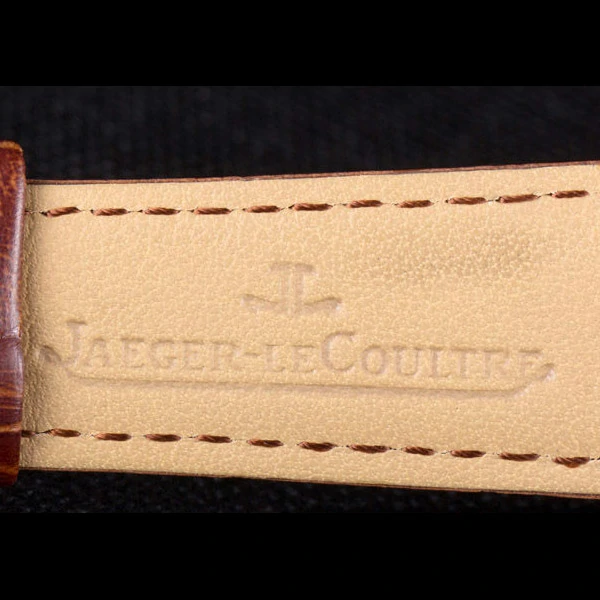 Jaeger Lecoultre Master Gold Bezel Brown Leather Band new59702