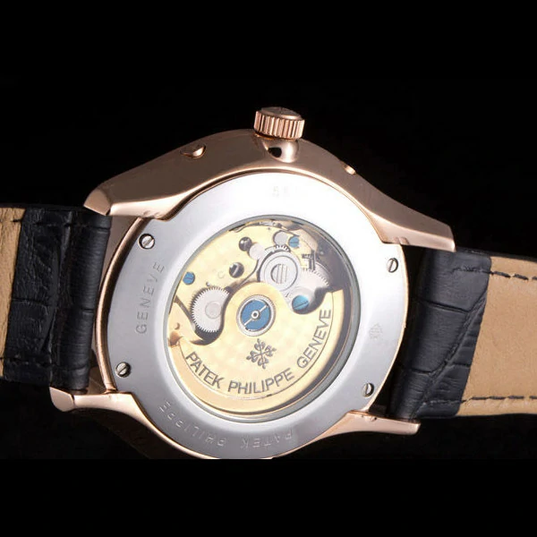 Jaeger Lecoultre Master Gold Bezel Black Leather Band new59707