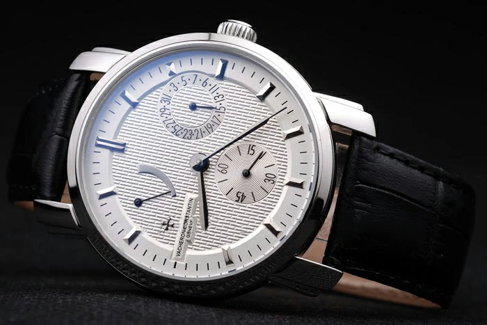 Vacheron Constantin Malte Power Reserve White Dial Stainless Steel Case Black Leather Bracelet new59712