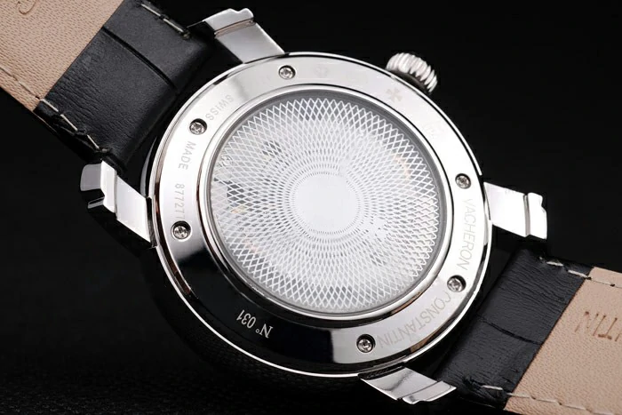 Vacheron Constantin Malte Power Reserve White Dial Stainless Steel Case Black Leather Bracelet new59712