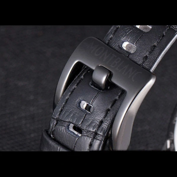 Montblanc Flyback Black Leather Band new59718
