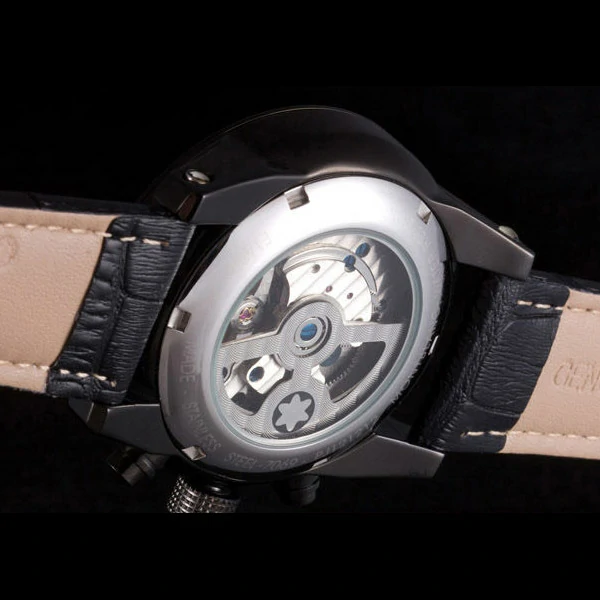 Montblanc Flyback Black Leather Band new59718