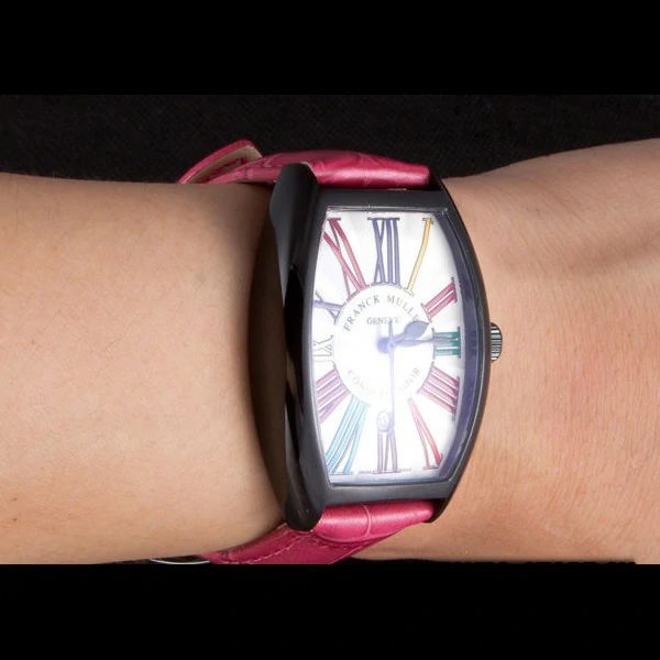 Franck Muller Casablanca Fuchsia Croco Leather Band new59723