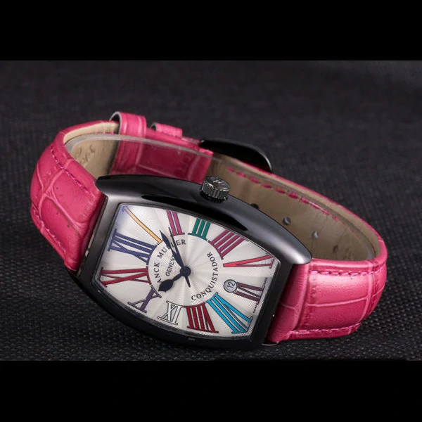 Franck Muller Casablanca Fuchsia Croco Leather Band new59723