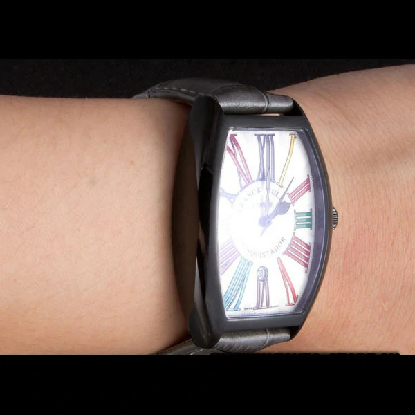 Franck Muller Casablanca Black Croco Leather Band new59725