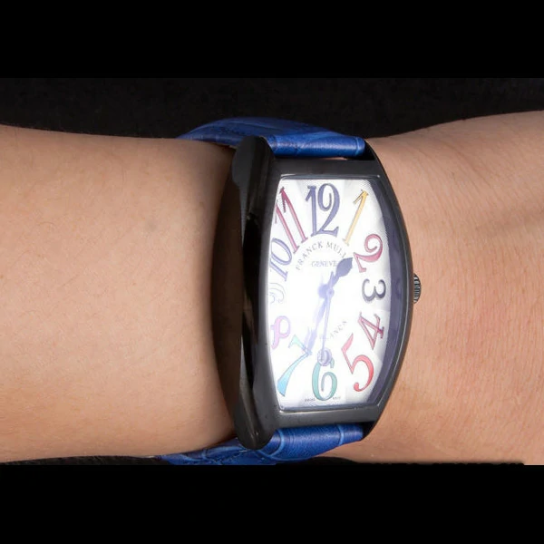 Franck Muller Casablanca Blue Croco Leather Band new59727