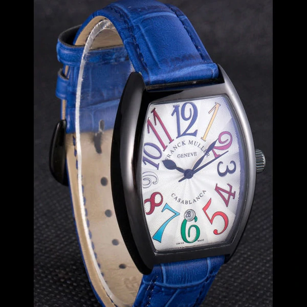 Franck Muller Casablanca Blue Croco Leather Band new59727