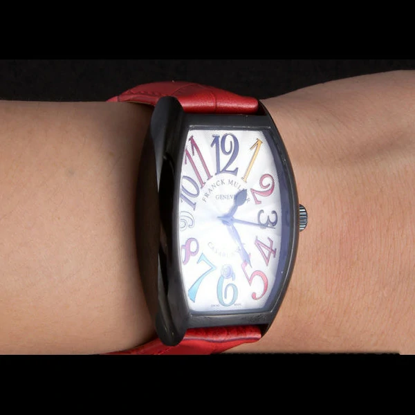 Franck Muller Casablanca Red Croco Leather Band new59728