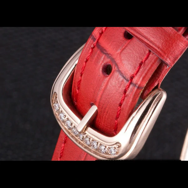 Franck Muller Casablanca Red Croco Leather Band Crystal Encrusted Bezel new59731