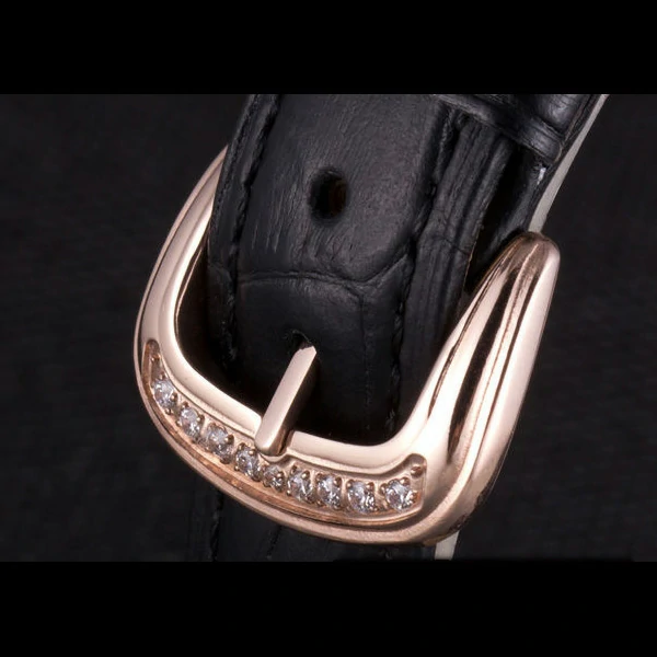 Franck Muller Casablanca Black Croco Leather Band Crystal Encrusted Bezel new59732