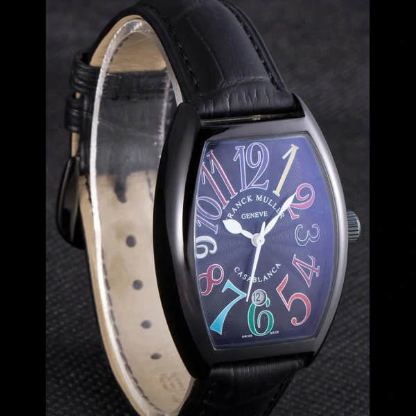 Franck Muller Casablanca Black Croco Leather Band Black Dial new59734