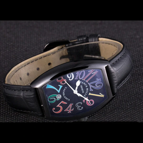 Franck Muller Casablanca Black Croco Leather Band Black Dial new59734