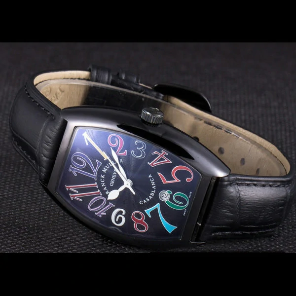 Franck Muller Casablanca Black Croco Leather Band Black Dial new59734