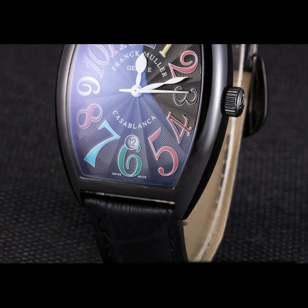 Franck Muller Casablanca Black Croco Leather Band Black Dial new59734