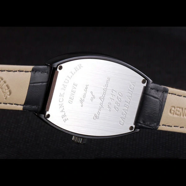 Franck Muller Casablanca Black Croco Leather Band Black Dial new59734