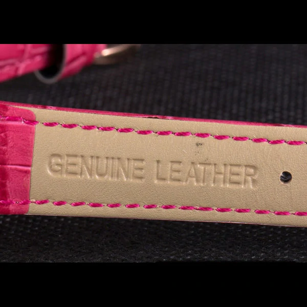 Franck Muller Casablanca Fuchsia Croco Leather Band Crystal Encrusted Bezel new59735