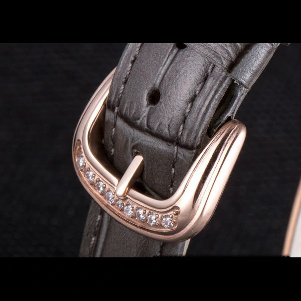 Franck Muller Casablanca Dark Grey Croco Leather Band Crystal Encrusted Bezel new59736