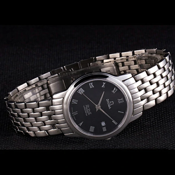Omega DeVille Stainless Steel Bracelet Black Dial new59770