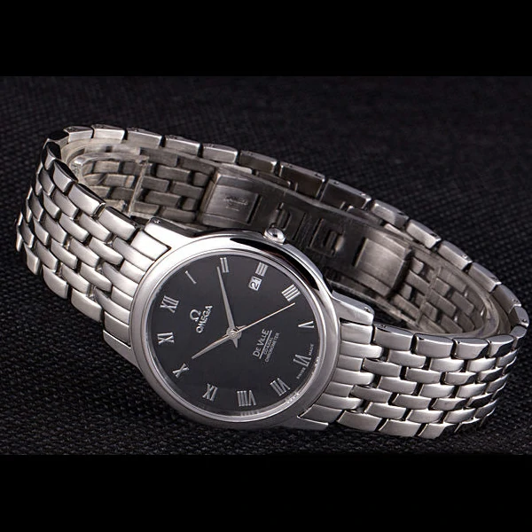 Omega DeVille Stainless Steel Bracelet Black Dial new59770