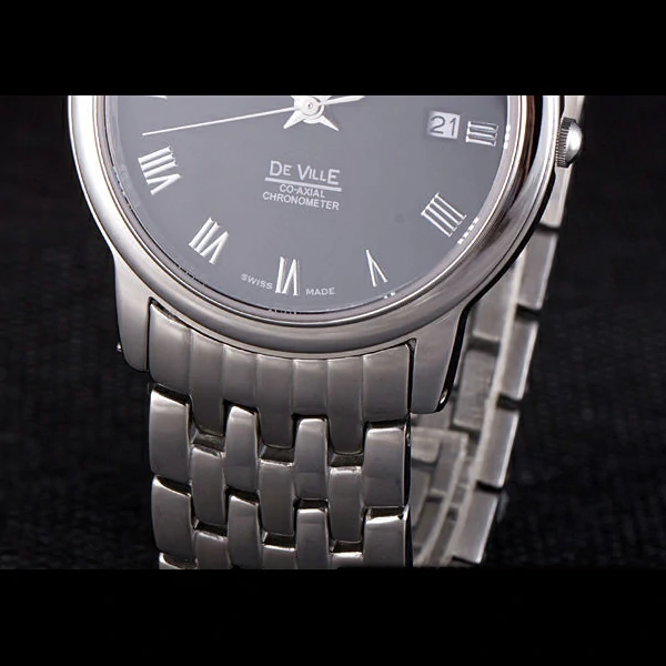 Omega DeVille Stainless Steel Bracelet Black Dial new59770
