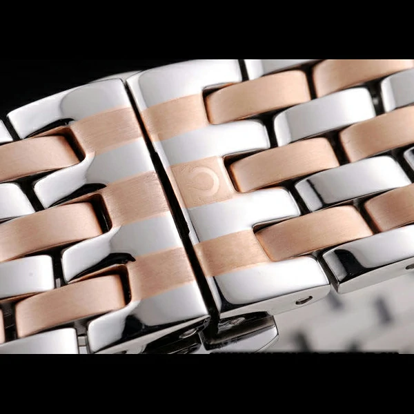 Omega DeVille Rose Gold and Stainless Steel Bracelet Orange Dial new59771