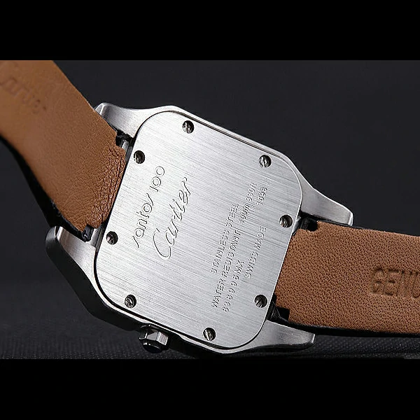 Cartier Santos 100 Diamond Silver Bezel new59824