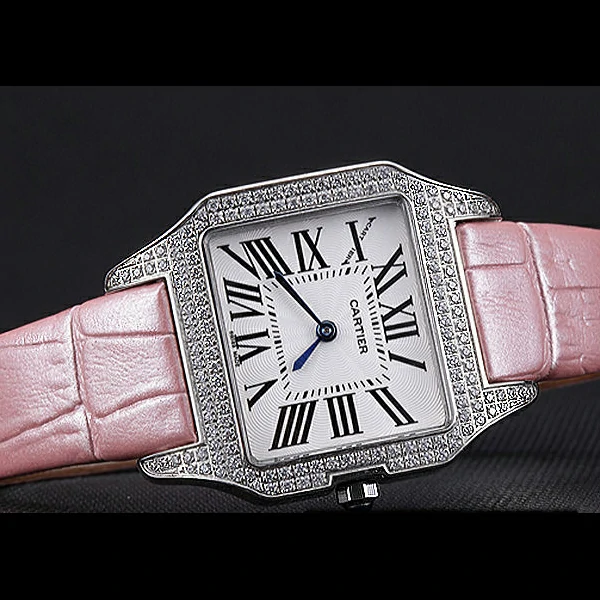 Cartier Santos 100 Diamond Silver Bezel new59825