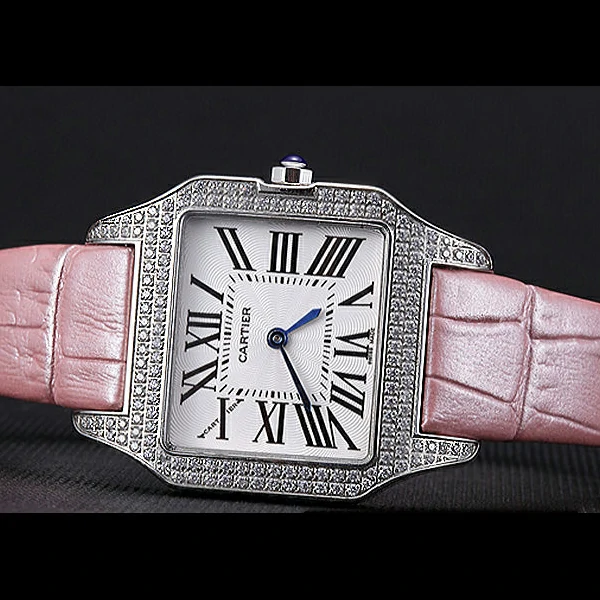 Cartier Santos 100 Diamond Silver Bezel new59825