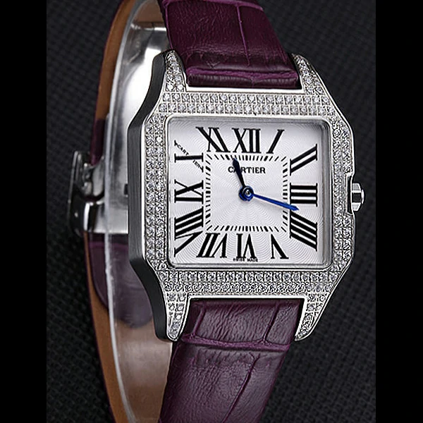Cartier Santos 100 Diamond Silver Bezel new59826