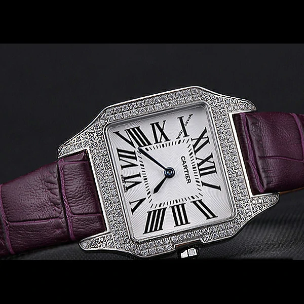 Cartier Santos 100 Diamond Silver Bezel new59826
