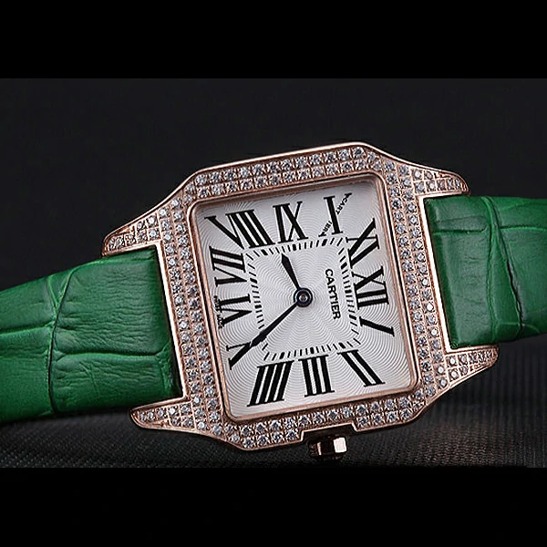 Cartier Santos 100 Diamond Rose Gold Bezel new59827