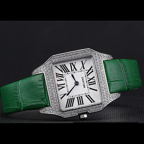 Cartier Santos 100 Diamond Silver Bezel new59829