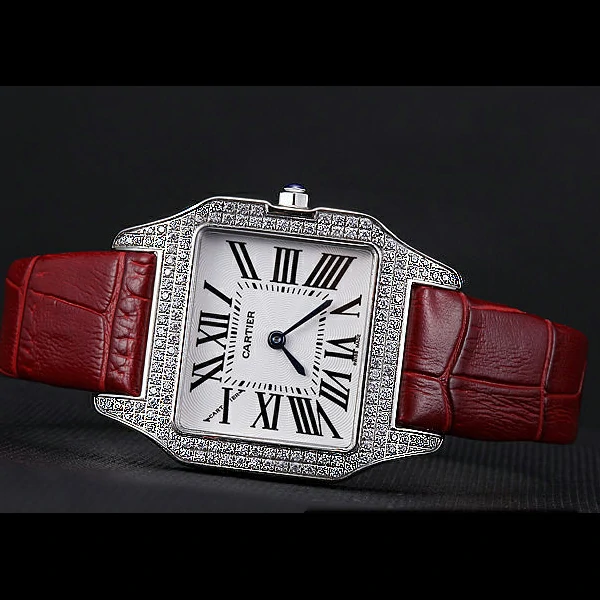 Cartier Santos 100 Diamond Silver Bezel new59831
