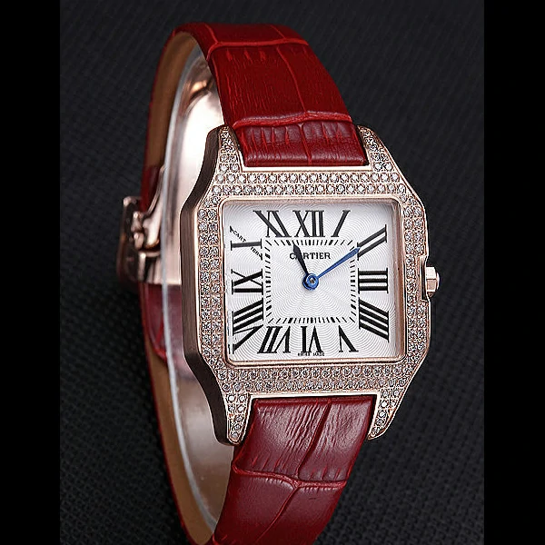 Cartier Santos 100 Diamond Rose Gold Bezel new59832