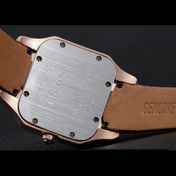 Cartier Santos 100 Polished Rose Gold Bezel new59834