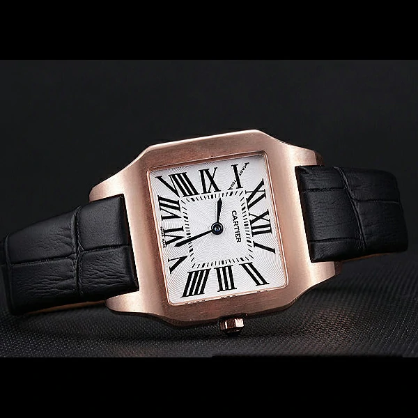 Cartier Santos 100 Polished Rose Gold Bezel new59835