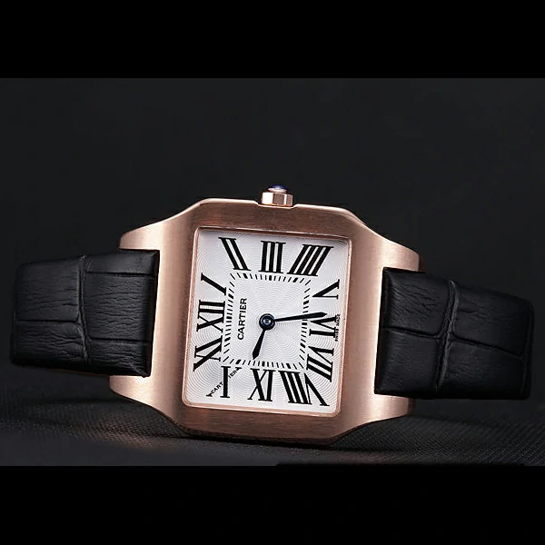 Cartier Santos 100 Polished Rose Gold Bezel new59835
