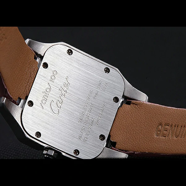 Cartier Santos 100 Polished Stainless Steel Bezel new59837