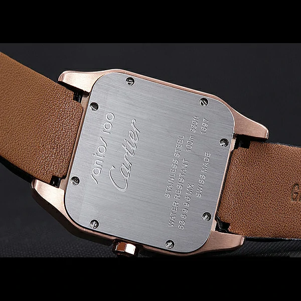 Cartier Santos 100 Diamond Rose Gold Bezel new59840