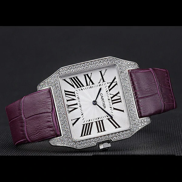 Cartier Santos 100 Diamond Silver Bezel new59842