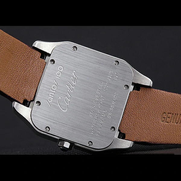 Cartier Santos 100 Diamond Silver Bezel new59842