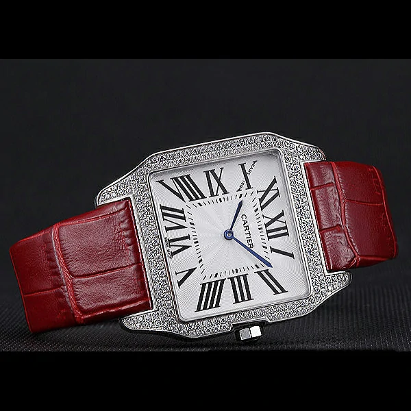 Cartier Santos 100 Diamond Silver Bezel new59843