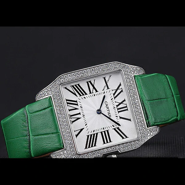 Cartier Santos 100 Diamond Silver Bezel new59844