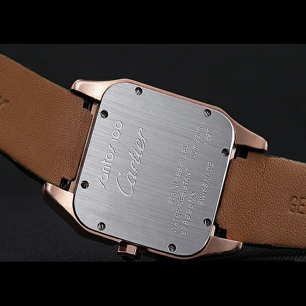 Cartier Santos 100 Diamond Rose Gold Bezel new59845