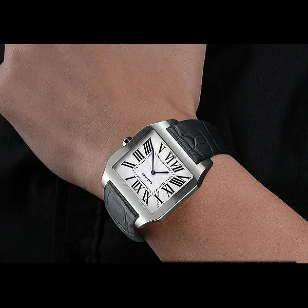 Cartier Santos 100 Polished Stainless Steel Bezel new59846