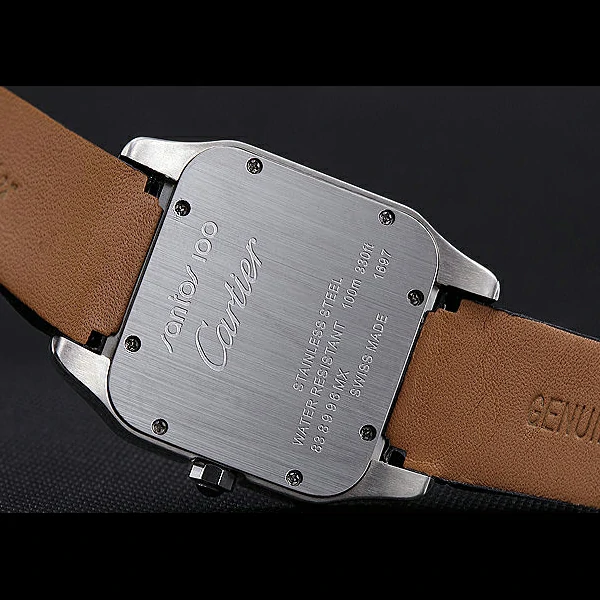 Cartier Santos 100 Polished Stainless Steel Bezel new59846