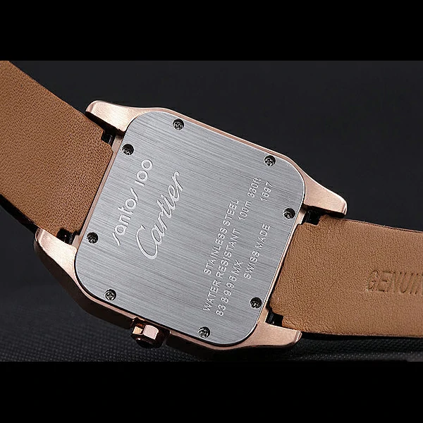 Cartier Santos 100 Diamond Rose Gold Bezel new59847